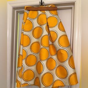 Lane Bryant Orange Asymmetrical Midi Skirt